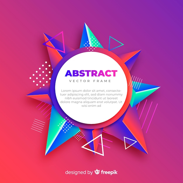 Modern Abstract Frame with Geometric Style – Free to Download