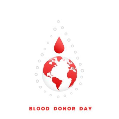 Drop of Blood Earth Poster for Blood Donor Day – Free Download