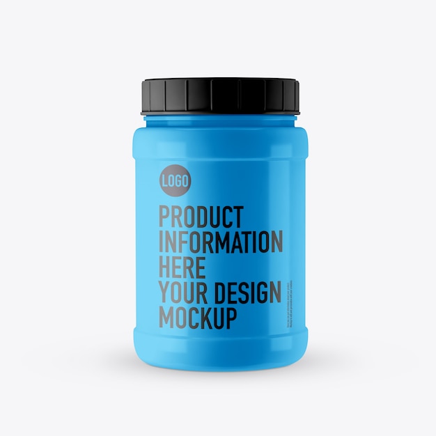 Plastic Pot Mockup on White Space – Free Stock Photo for Download