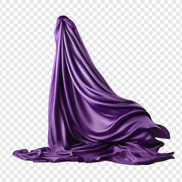 Purple Silk Curtain Isolated on Transparent Background – Free Download