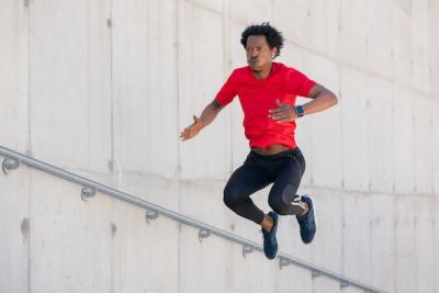 Afro Athletic Man Exercising Outdoors on Stairs – Free Stock Photo, Download Free