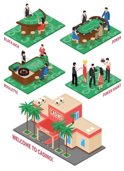 Casino Isometric Elements Set – Free Stock Photos for Download