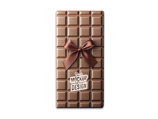 Chocolate Bar and Wrapping Paper Mockup Set – Free Download