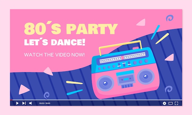 80s Party YouTube Thumbnail – Free Download