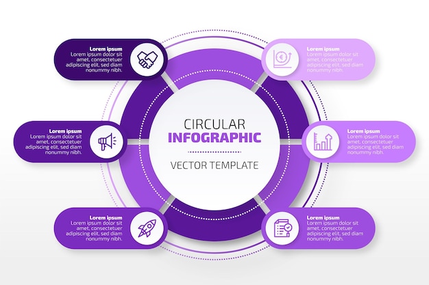 Flat Circular Diagram Infographic Template – Free to Download