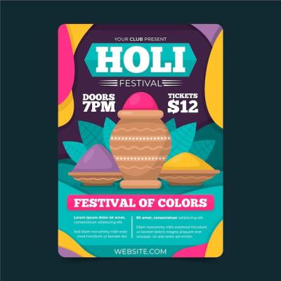 Holi Festival Poster Template – Free Download