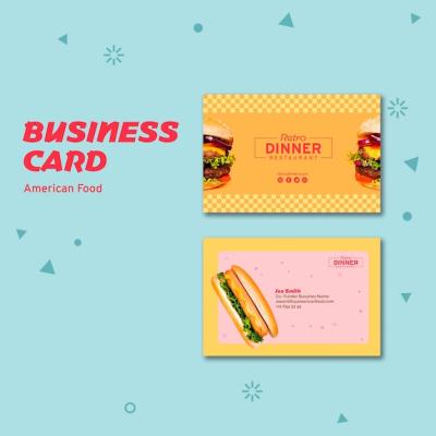 American Food Concept Business Card – Free Download