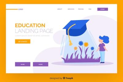 Online Education Landing Page Template – Download Free Stock Photo