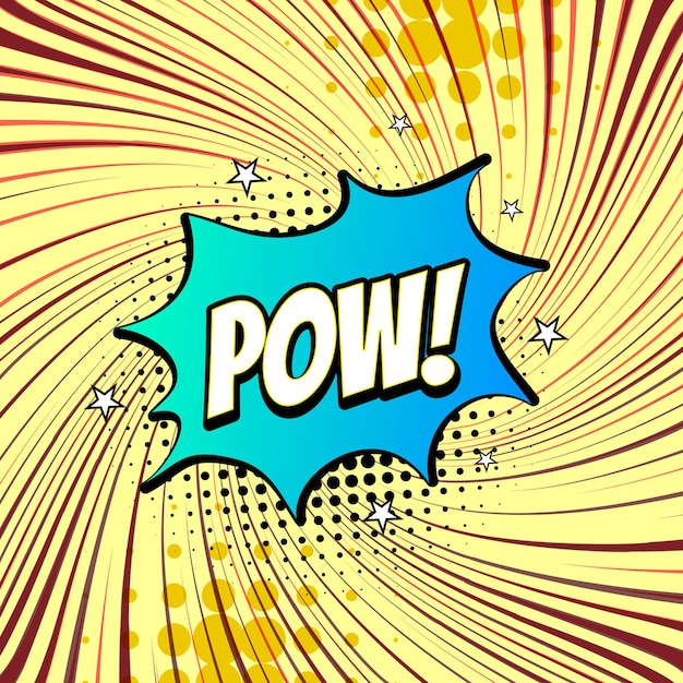 Colorful Comic Pow – Free Stock Photo, Download for Free