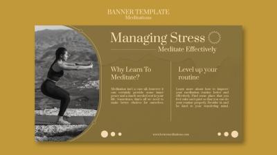 Managing Stress Banner Template – Free Download