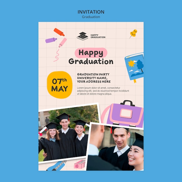 Graduation Celebration Invitation Template – Free Download