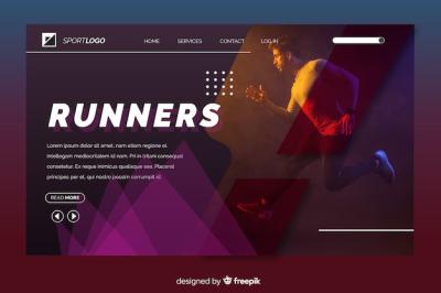 Runner Photo for Sport Landing Page – Free to Download