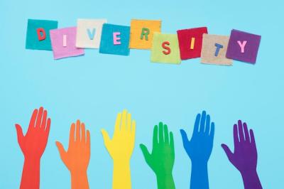 Diversity Word Made with Colorful Cards and Paper Hands – Free Stock Photo, Download Free