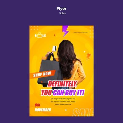 Sales Template Design of Flyer – Download Free Stock Photo