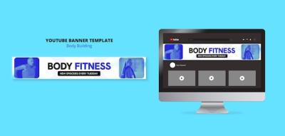 Bodybuilding Training YouTube Banner – Free Download