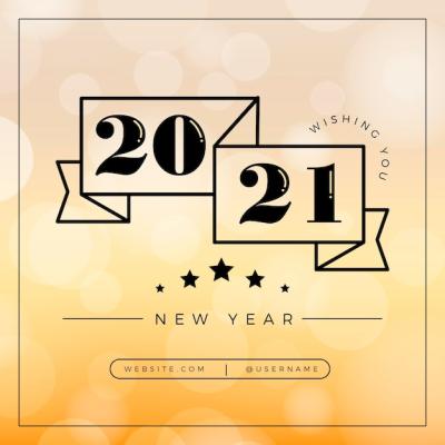 Blurred New Year 2021 – Free Download, Download Free Stock Photo