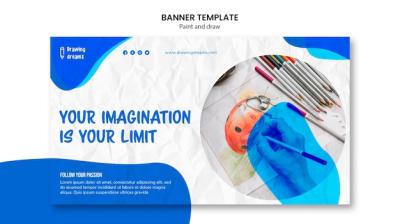 Paint and Draw Banner Template – Free Download