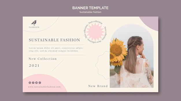 Woman Sustainable Fashion Banner Template – Free to Download