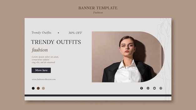 Fashion Banner Template with Photo – Free Download