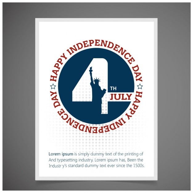 Independence Day Brochure Featuring the Statue of Liberty – Free Download