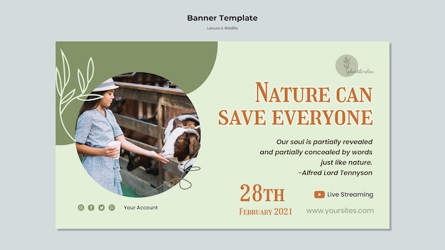 Leisure and Wildlife Banner Template for Free Download