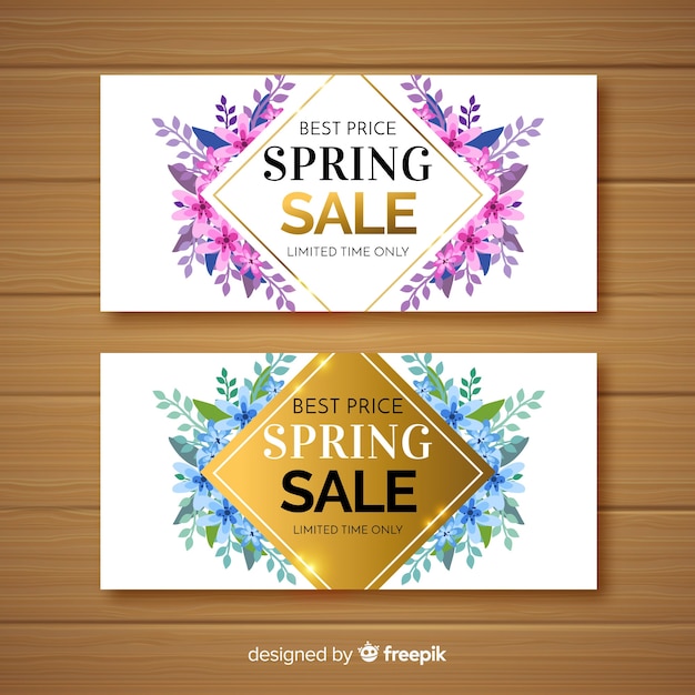 Hand Drawn Spring Sale Banners – Free Stock Photo, Download for Free