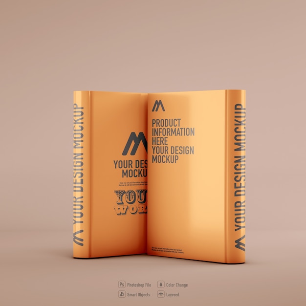 Book Mockup on Soft Color Background – Free Download