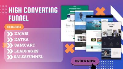 I Will Create Expert Sales Funnels Using Kajabi, SamCart, Leadpages, Kartra, and Simvoly