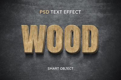 Wood Text Style Effect – Free Stock Photos for Download