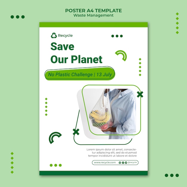 Waste Management Poster Design Template – Free to Download