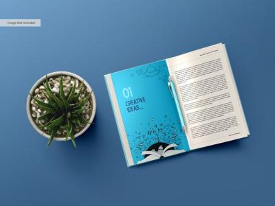 Hard Cover Book Cover Mockup – Free Download