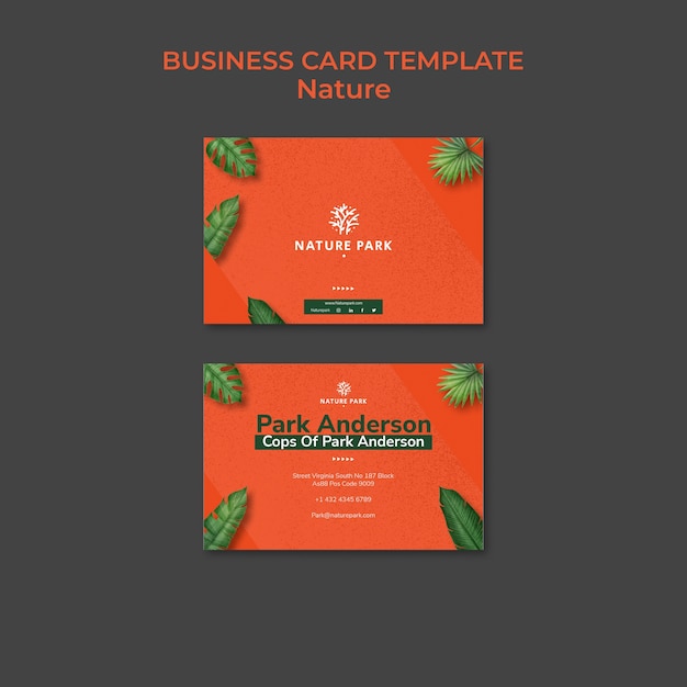 Nature Business Card Template for Free Download