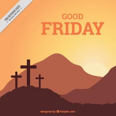 Good Friday Crosses and Landscape Background – Free Download