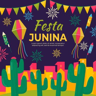 Festa Junina Theme in Flat Design – Free Download