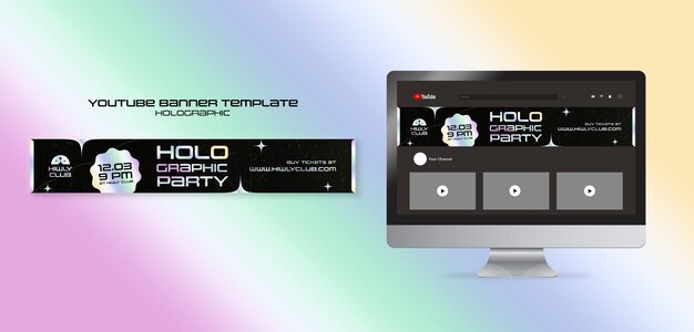 Flat Design Holographic Template – Free to Download