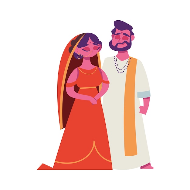 Happy India Couple Icon – Free Download