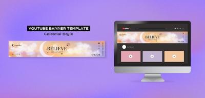 Celestial Style YouTube Banner – Download Free Stock Photo