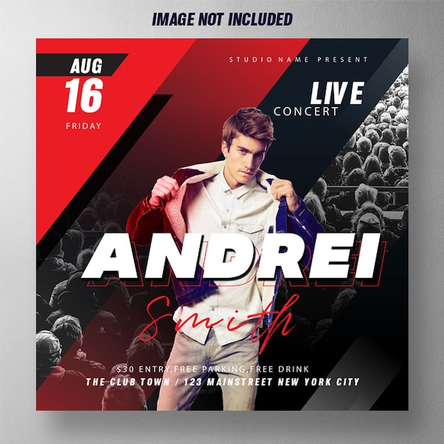 Live Concert Flyer Design – Free Download, Download Free Stock Photo