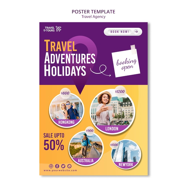 Travel Agency Flyer Template – Free to Download, Free Stock Photo