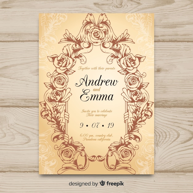 Wedding Invitation Card Template – Free Download, Download for Free