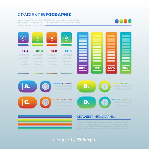 Gradient Style Infographic Template – Free Download