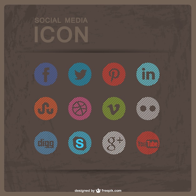 Round Social Media Icons – Free Download