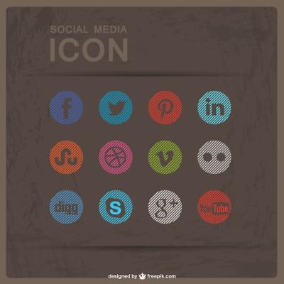 Round Social Media Icons – Free Download