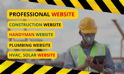 Professional Design for Construction, HVAC, Solar, Plumbing, or Handyman Website