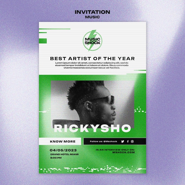 Music Artistry Invitation Template – Free Download