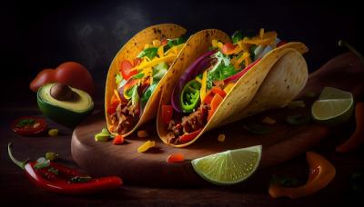 Freshly Grilled Beef and Vegetable Taco Meal – Free Stock Photo for Download