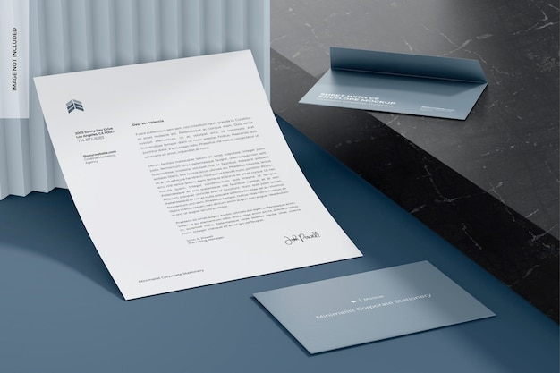 Realistic C6 Envelope Mockup Sheet – Free Download