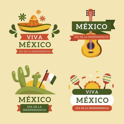 Mexico Independence Labels Collection – Free Download