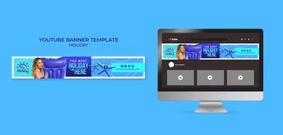 Holiday Relaxation YouTube Banner Template – Free Download