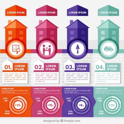 Colorful Building Infography – Free Download